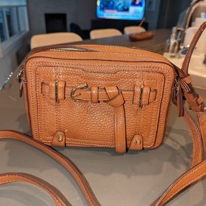 Camel color Entienne Aigner crossbody bag.